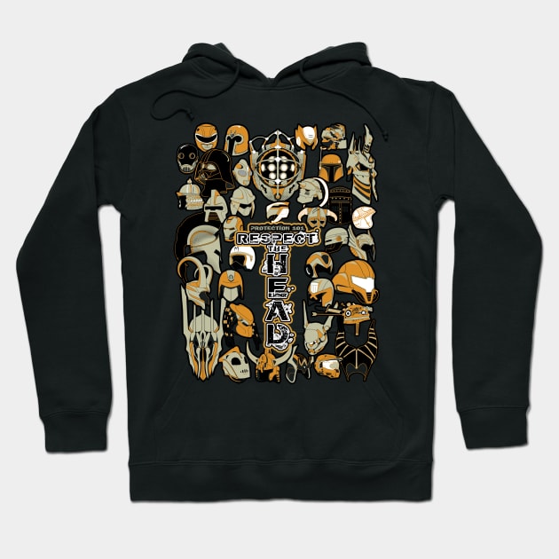 Respect the Head - helmets of fandom Hoodie by captainlaserbeam